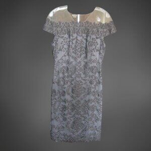 Tadashi Shoji Womens Embroidered Bodycon Dress